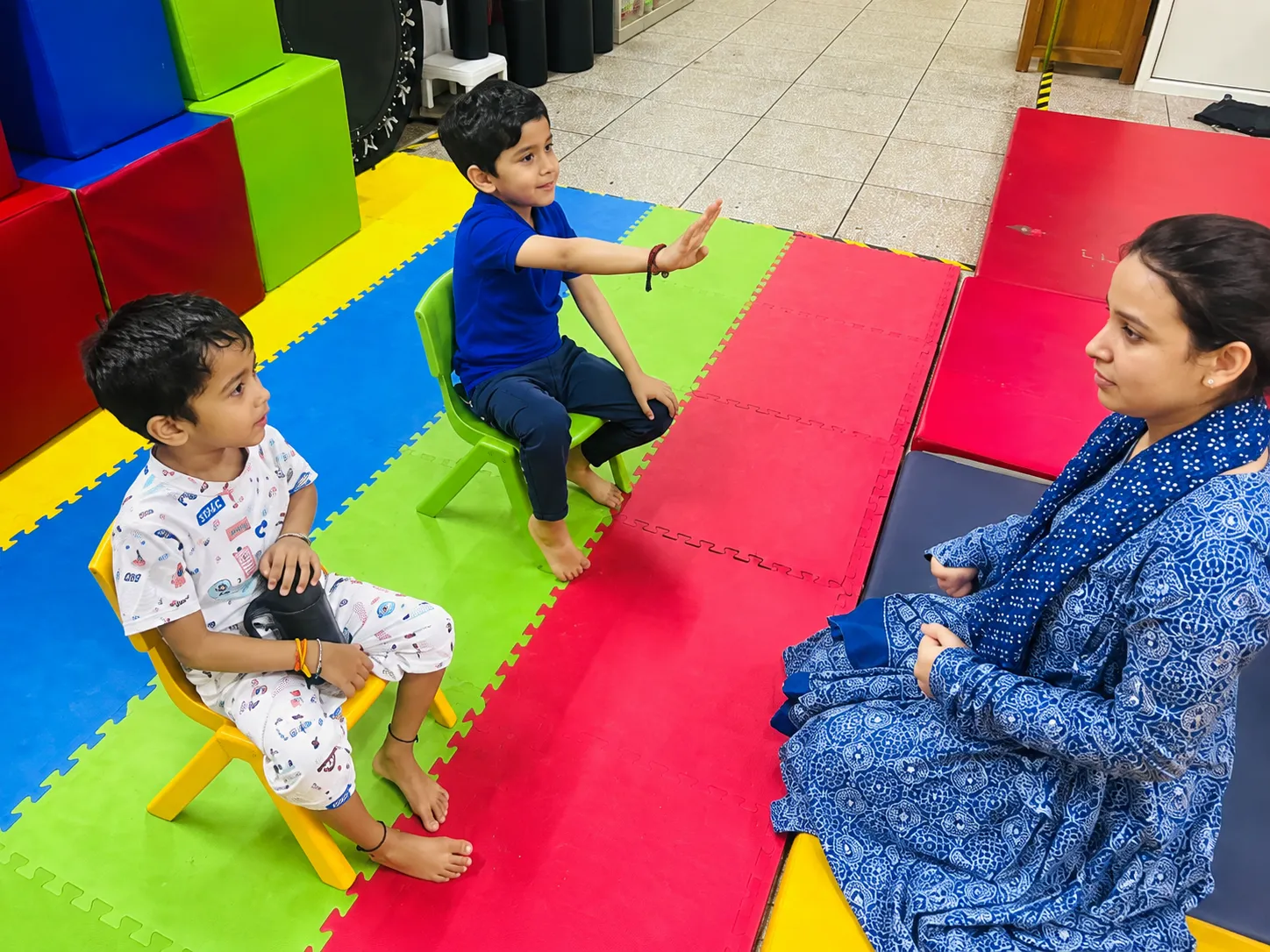 A small-group session at OT Cloud Therapy Center.